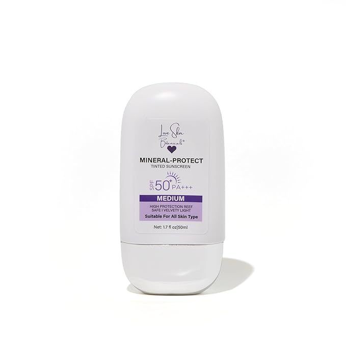 Mineral Protect Tinted Sunscreen SPF 50 PA+++ – Medium Tint | 100% Mineral, Reef-Safe, Chemical-Free, Unscented, Daily Face Sunscreen