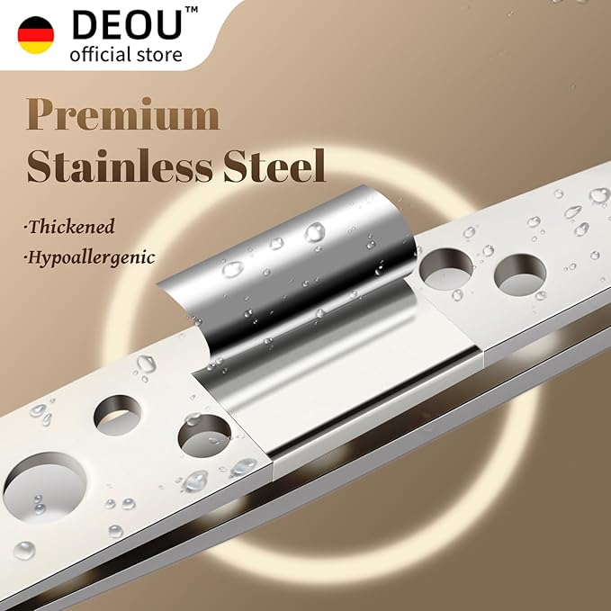 DEOU Professional Eyebrow Plucker & Tweezers - Stainless Steel Tool for Brow Shaping, Hair Removal & Precise Grooming, 9-Hole Non-Slip Grip, Unisex, Gift Box Included