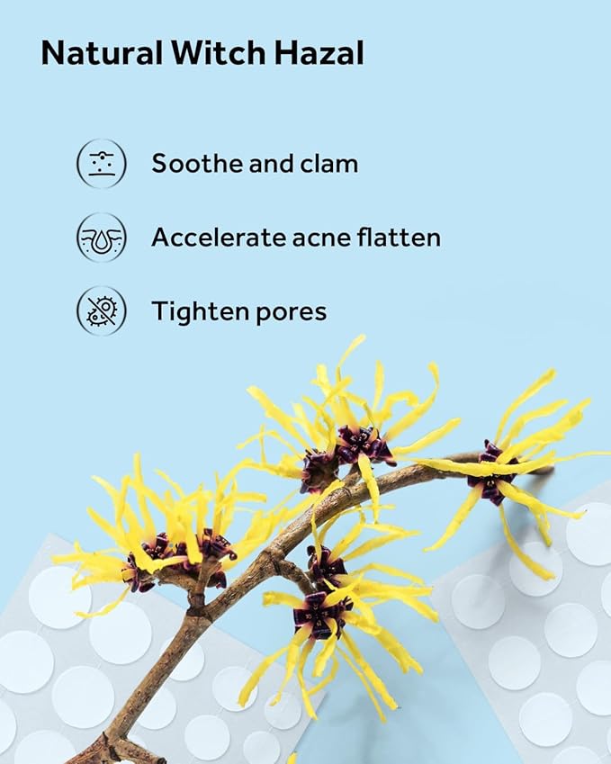 LitBear Acne Pimple Patches- Day and Night 4 Sizes 588 Dots Thin & Thick Hydrocolloid Patches with Witch Hazel, Tea Tree & Calendula Oil, Extra Adhesion for Face Zit Patch Dots