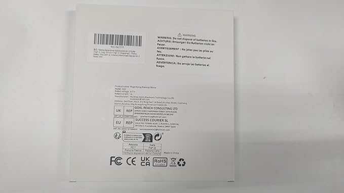 Magnifying Mirror With Light 10x, 3 Color Modes Dimming Rechargeable Large 6'' Lighted Magnified With Suction Cups Travel Makeup 10x Magnification With Tweezers & Scissors