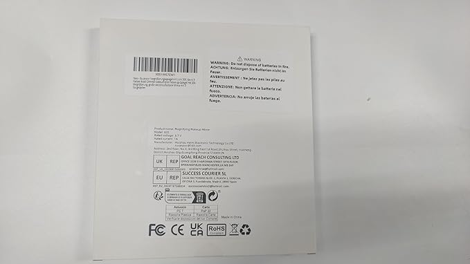 30x Magnifying Mirror with Light, 3 Color Modes, Dimmable, Rechargeable, 6" Viewing Area, 3 Suction Cups, Travel Makeup Mirror, High Magnification, Includes Tweezers & Scissors