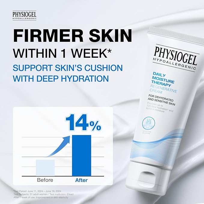 PHYSIOGEL Facial Moisturizer, Provides 120-hour Lasting Hydration Korean Skin care, Fragrance Free, Strengthens Skin Barrier, Lightweight Cream for Sensitive Skin, Ceramide, Squalane, 1.7 fl.oz