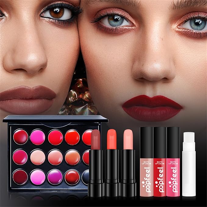 All in One Makeup Kit for Women Full Kit, Christmas Day Gifts Set for Women Girls, Makeup Essential Bundle Include Eyeshadow Palette Lipstick Blush Foundation Concealer Mascara Eyebrow Pencil