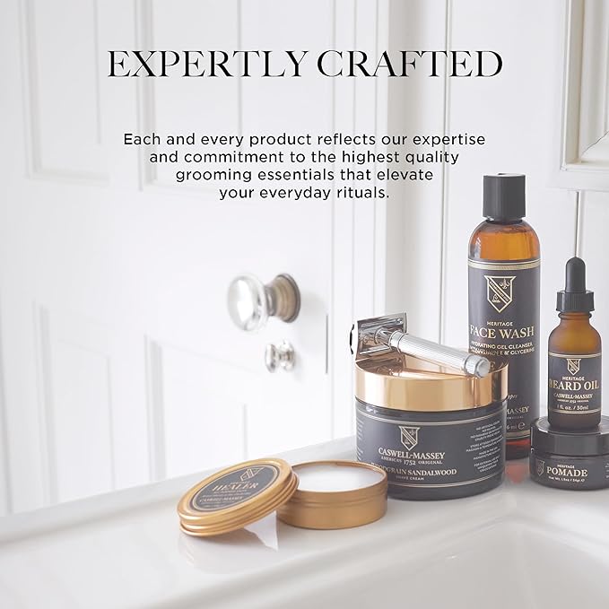 Caswell-Massey All-in-1 Body Wash, Use as a Face Wash, Beard Wash, Shampoo, Body Wash & Shave Gel, Signature Heritage Soap for Men, Made in USA, 32 Fl Oz