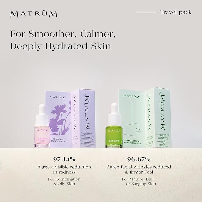 Mini Face Serum Duo | Travel-Size Set – 2 x Mini Serums for Soothing, Barrier Repair, Firming & Brightening | For All Skin Types