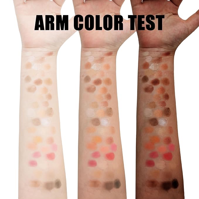 The first choice for holiday gifts 43-color makeup palette, eye shadow, highlighter and blush for contouring, multi-texture combination matte/pearl/fine glitter Suitable for gift giving (A)