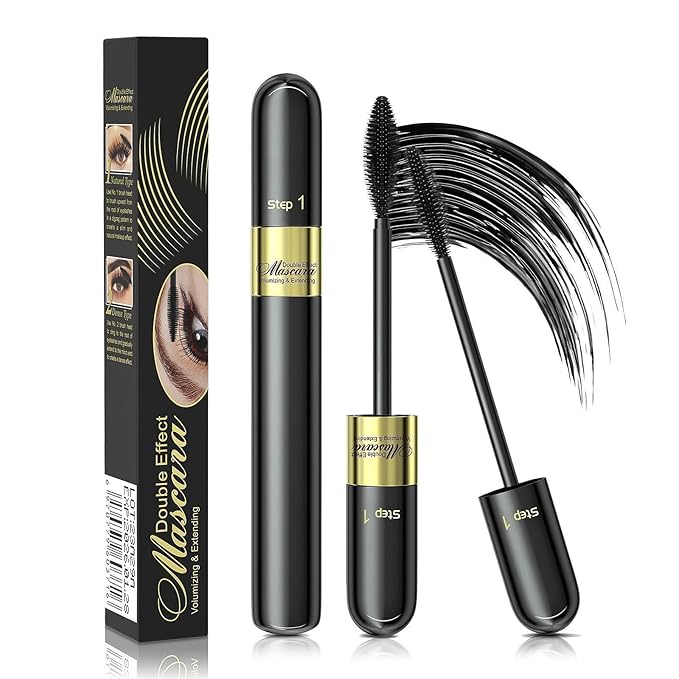 Mascara - Mascara Volume and Length, Waterproof & Long-Lasting Formula Curling & No Clumping Liquid Lash Extensions, Smudge-Proof and No Flaking for Elastic Stretching