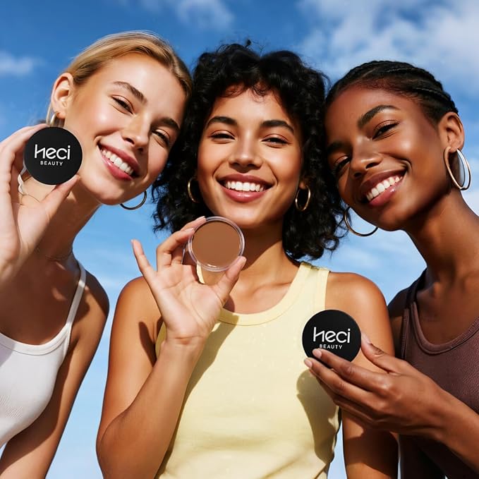 Cream Bronzer with Brush, Creamy & Highly Pigmented Formula, Blendable Cream Contour Makeup with a Natural, Matte Finish - Buildable Formula for Shimmer-Free, Deep, 0.7 Oz