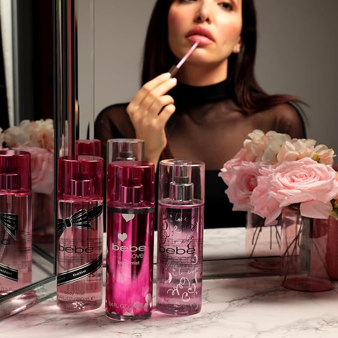 Bebe Silver Body Mist - Body Spray for Women with Mango, Tuberose, Peony, Jasmine, Rose, Cedarwood, Musk, and Sandalwood Fragrance Mist - 8.4 oz