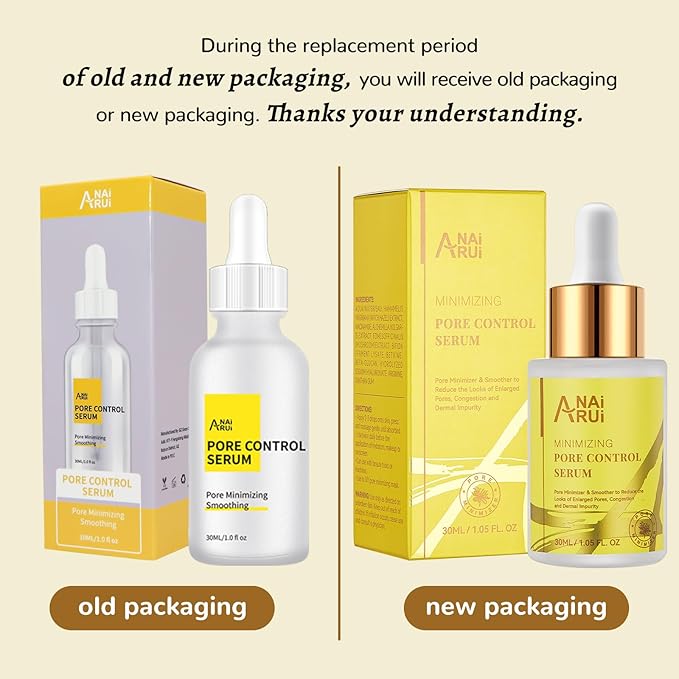 ANAI RUI Pore Minimizer Serum, Pore Minimizer for Face, Pore control,Minimizing, Shrinking, Tightening Pores, Refine Skin Texture 1 fl.oz