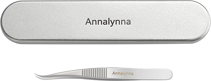 Super Sharp Pointed Tweezers, Precision Fine Point Tip Ingrown Hair Removal Tool, Professional Facial Blackhead Tweezers, Pimple Popper, Penguin Curve Design, Non-Magnetic