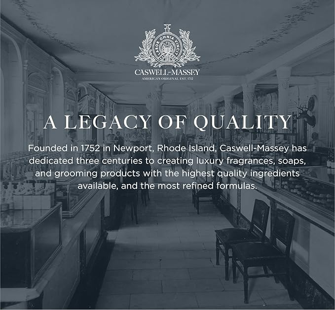 Caswell-Massey Number Six Shave Cream, Natural Men’s Shaving Cream for Smooth Beard Shaving, Soothing for Sensitive Skin, Made in USA, 8 Oz