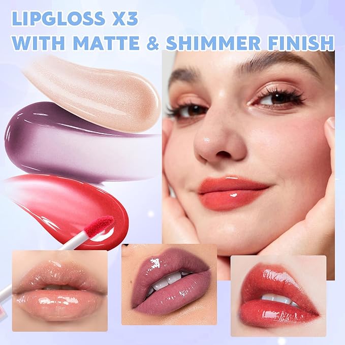 Color Nymph Makeup Sets for Women Teen Girls with 2-in-1 Travel Handbag, All In One Makeup Kits Full Kit Includes Eyeshadow Lipgloss Eyebrow Powder Highlighter Blush Mascara Eyeliner Lipliner & Puff