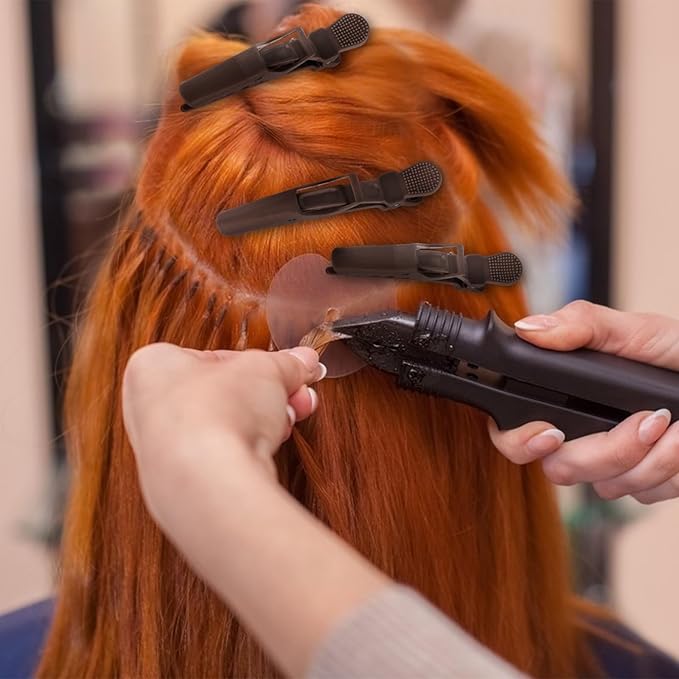 24 Pack Alligator Hair Clips, Professional Clips for Hair Sectioning, Hair Styling Accessories for Women Men Girls Teens，Coffee