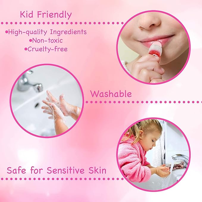 12pc Lip Gloss Necklace, Fruit Flavored Lip Gloss Set, Value Pack, Teen Girls Party Favors, Non Toxic Lip Gloss Necklaces For Girls