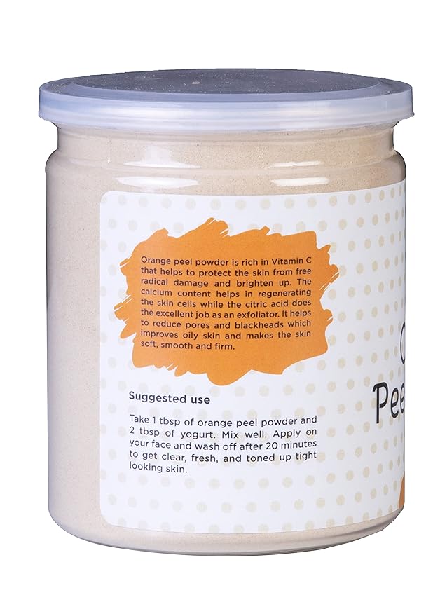 Yogi's Gift Orange Peel Powder 8 Ounce, 100% Natural Orange Peel for Face Mask, Skin Care, Rich in Vitamin C, Effective DIY Skincare Ingredient, Helps Get a Glowing Skin