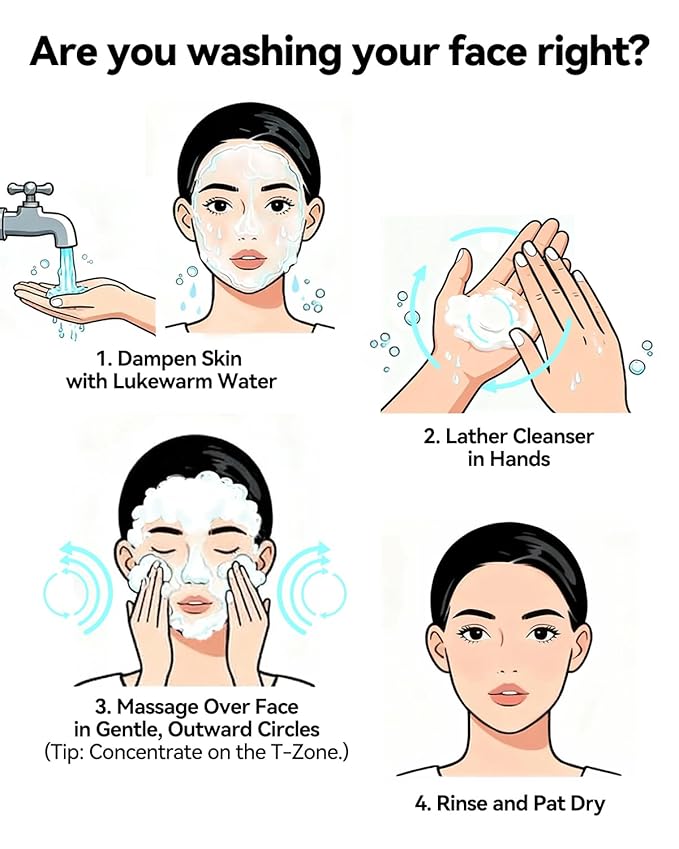 CKA Deep Pore Cleanser, Facial Foam Cleanser Oil Control Makeup Remover 2 in 1 Dual-Chamber, Minimizes Blackhead with Amino Acid, Daily Face Wash for Oily/Sensitive Skin