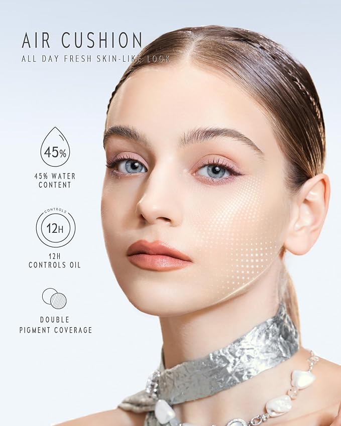 TIMELESS LUMINA MATTE PERFECTION CUSHION | Full Coverage, Weightless, Skin fit, Velvety Matte Finish, Oil-Control Waterproof Foundation, Sweatproof Flawless BB Cream CC (02 BIRCH)