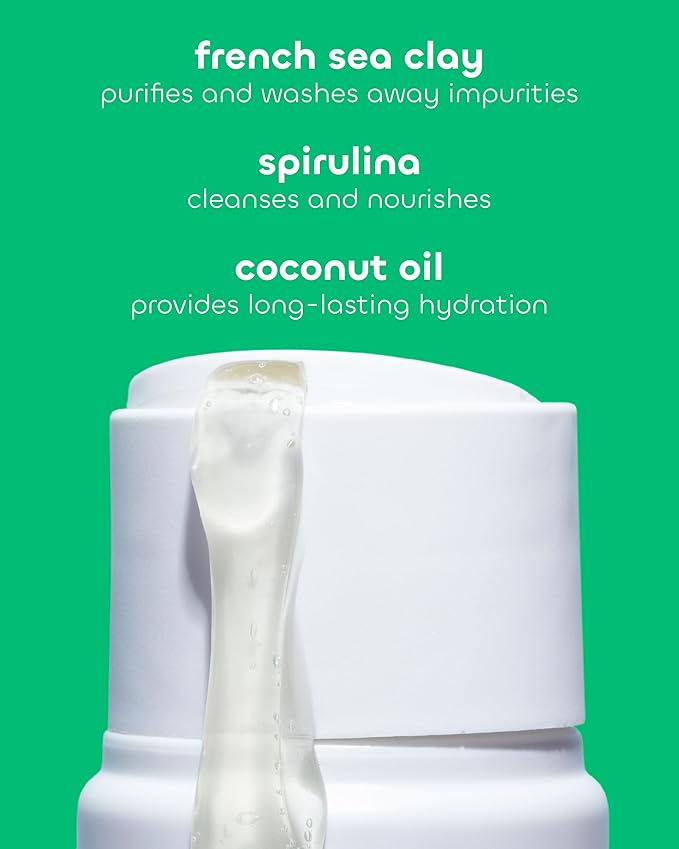 Seaweed Bath Co. Detox Body Wash, Rosemary Mint Scent, 12 Ounce, Shower Gel for Men & Women, Vegan, Paraben Free, Sulfate Free, Cruelty Free