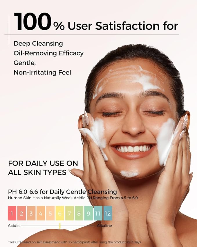 CKA Deep Pore Cleanser, Facial Foam Cleanser Oil Control Makeup Remover 2 in 1 Dual-Chamber, Minimizes Blackhead with Amino Acid, Daily Face Wash for Oily/Sensitive Skin