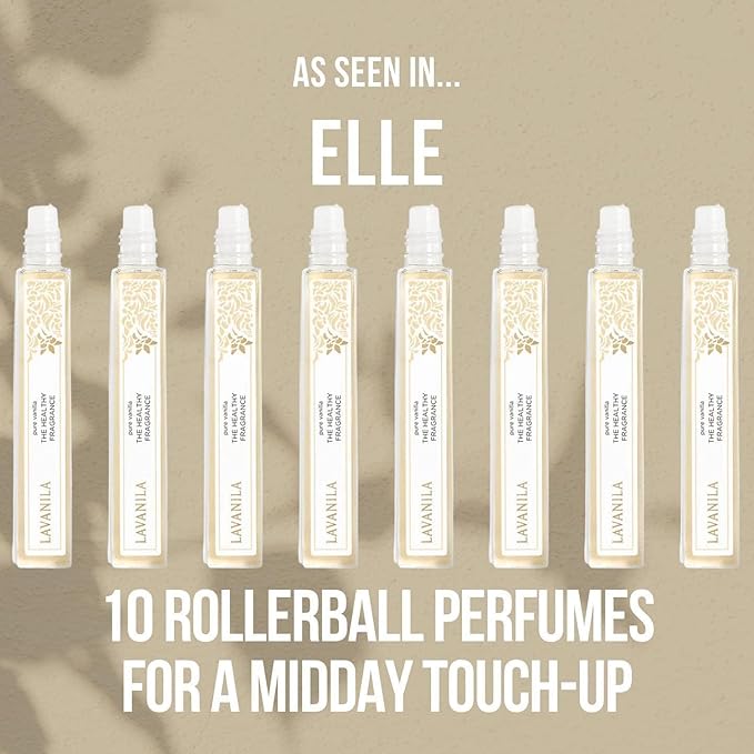 Lavanila Roller Perfume Set of 3 (10ml Each), Includes Pure Vanilla + Vanilla Coconut + Grapefruit - The Healthy Fragrance for Women, Clean and Natural