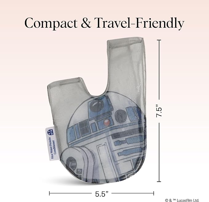 Kitsch x Star Wars R2-D2 Soap Saver Bag – Patented Mesh Bag Soap Holder for Shampoo & Conditioner Bars - Extends Use & Prevents Soggy Mess - Recycled Mesh Beauty Pouch, Eco-Friendly