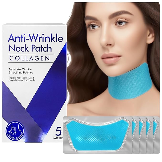 Neck Wrinkle Patches, 5PCS Anti Wrinkle Neck Tapes Improve Fine Lines, Firm and Moisturize and Tighten Sagging skin, Collagen Neck Lift Mask