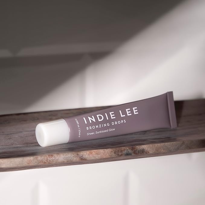 Indie Lee Bronzing Drops for Face & Body - Hydrating Face Makeup for a Sheer Glow - Liquid Bronzer & Highlighter with Niacinamide & Squalane - Universal Shade for All Skin Tones (0.67 Fl oz)