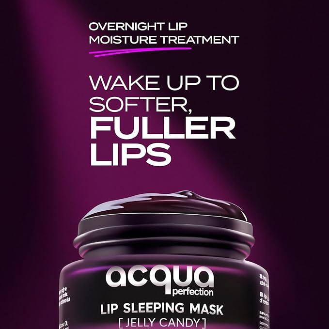 Lip Mask, Overnight Lip Treatment Enriched With Skin Softening Jelly Candy and Hydrating Shea Butter, Flaky Dry Lips