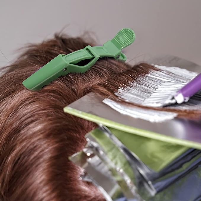 Ondder 24 Pack Alligator Hair Styling Clips - Large Green Hair Clips for Styling, Sectioning, Professional Salon Use