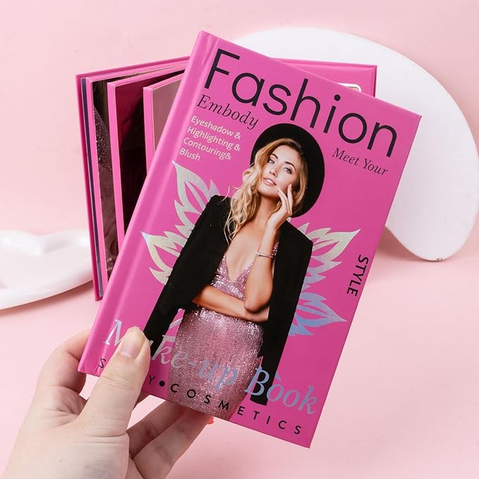 The first choice for holiday gifts 43-color makeup palette, eye shadow, highlighter and blush for contouring, multi-texture combination matte/pearl/fine glitter Suitable for gift giving (B)