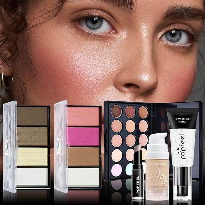 Makeup Set Box, Festival Surprise Assortment Gift with Professional Makeup Products, Cosmetics Set Party Favors for Women Girls Teenager, Vegan & Cruelty-Free, Set A