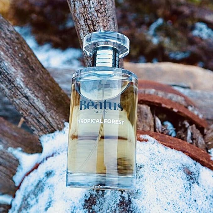 Beatus Paris Tropical Forest - Luxury Mens Cologne - Long-Lasting Fragrance - Notes of Fruity Opening with Pineapple, Green Apple, Bergamot Scent - All Day Wear EDP Spray - Travel Size Perfume - 3.4oz