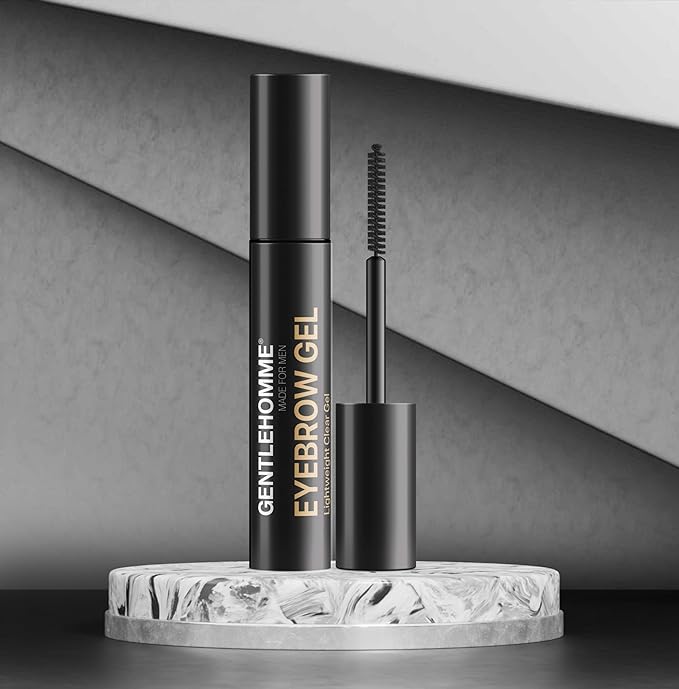 Gentlehomme - Eyebrow Gel - Men’s Clear Brow Gel - Long-Lasting Invisible Hold - Shape, Define, Hold & Set Eyebrows - Liquid Gel & Brush Applicator - Use With Eyebrows & Eyelashes - Vegan - 3 Pack