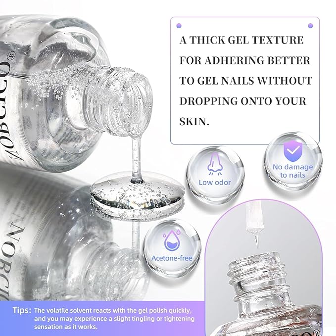 Gel Polish Remover, Professional Gel Remover for Nails, Quick & Easy Polish Remover In 3-5 Minutes, No Need for Foil Soaking Or Wrapping-30ml