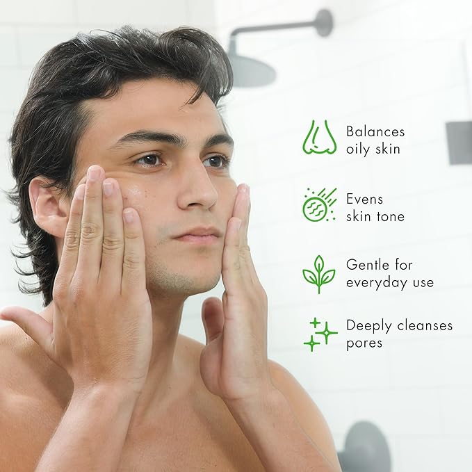 Tiege Hanley Acne Treatment Skin Care Set for Men, System Level 2, Tiegeclear Advanced Routine With Salicylic Acid Wash, Glycolic Acid Pads, Serum & Daily Moisturizer, Men’s Skin Care, 4 Piece Kit