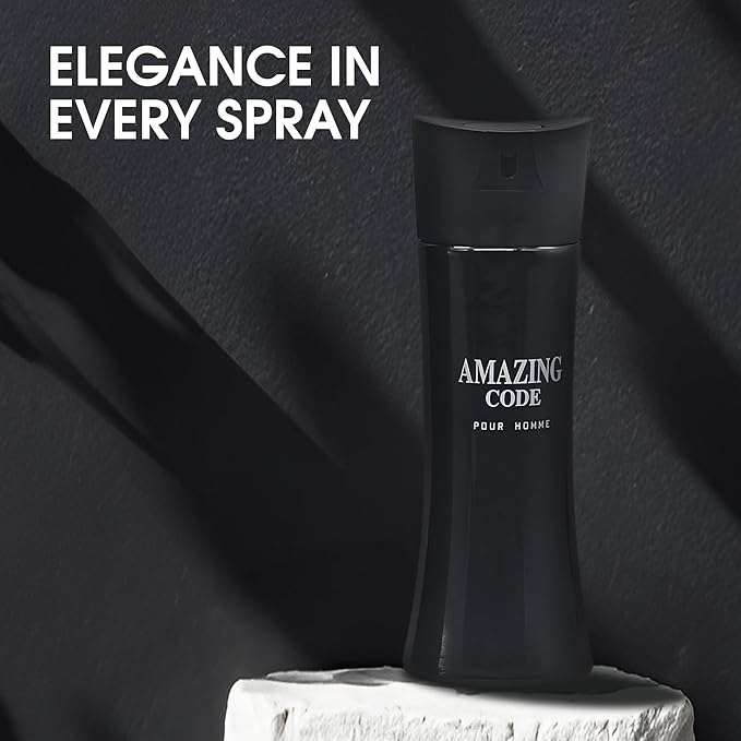 Men's Cologne Gift Set Include Blue Ocean,Cool Ocean,Amazing Code & Invincible - 3.4 Fl Oz Each | Vanilla Bourbon, Leather & Amber Floral Fragrance | Luxury Eau de Toilette Quartet