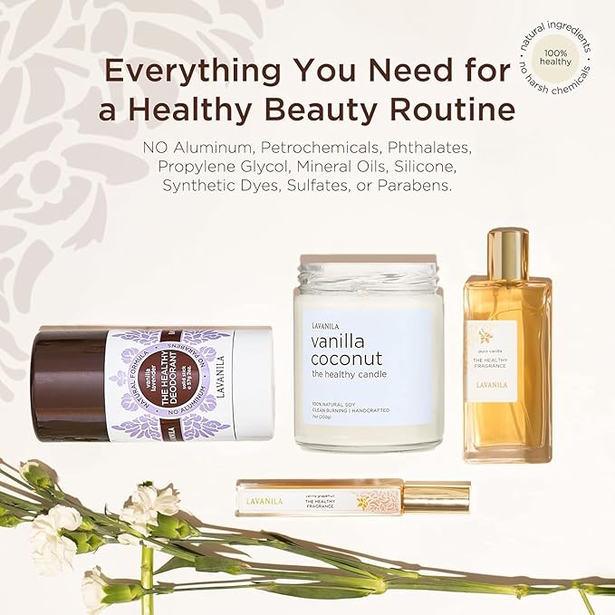 Lavanila Roller Perfume Set of 3 (10ml Each), Includes Pure Vanilla + Vanilla Coconut + Grapefruit - The Healthy Fragrance for Women, Clean and Natural