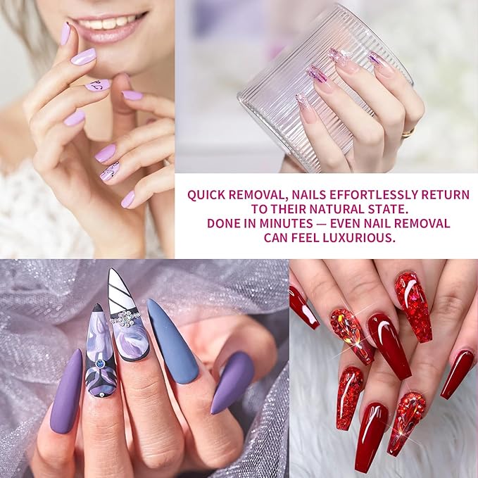 Gel Nail Polish Remover Kit – 15ML（0.5fl.oz） Fast Gel Remover No Soaking or Wrapping Needed, Includes Cuticle Pusher & Scraper, Easy Removal for Gel Nails, Perfect for Salons or Beginners
