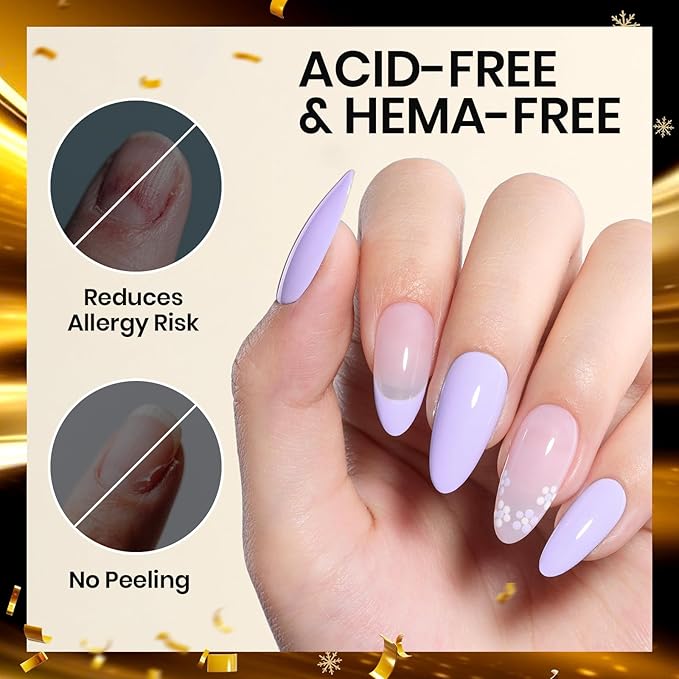 Beetles 15ml Protein Nail Prep Dehydrator and Primer Set - 2PCS Hema-Free & Acid Free Nail Bond Protein Prep Kit for Gel Nail Polish Acrylic Nail Supplies