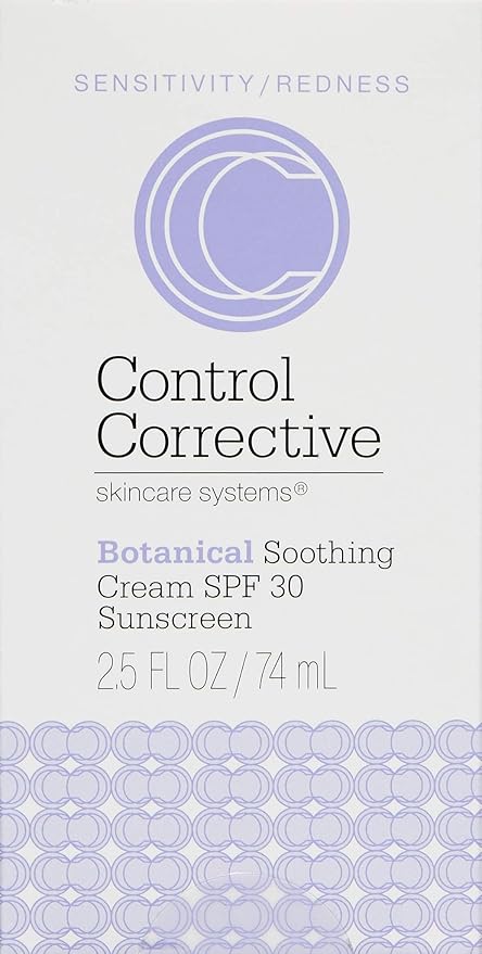 CONTROL CORRECTIVE Botanical Soothing Cream Spf 30, 2.5 Oz - Sunscreen, Moisturizers, Sensitive Skin, Calms The Skin & Protects, Wheat Germ Oil, Vitamin E, Humectants, Restores Skin Balance, Rosacea