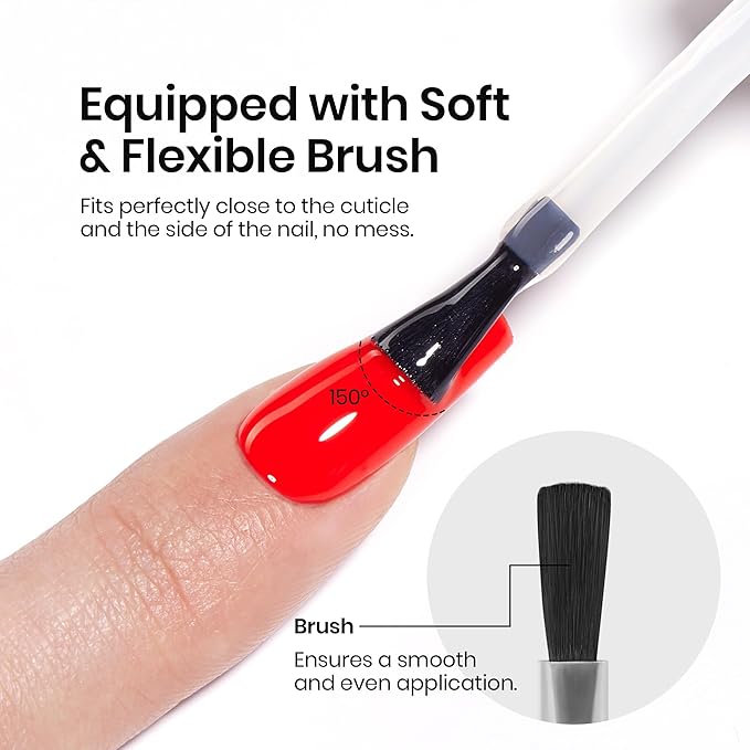 Beetles Top Coat Gel Nail Polish, 2Pcs 15ml No Wipe Gel Top Coat High Gloss Shiny Long-Lasting Clear Nail Polish Soak Off Nail Lamp Needed Home DIY Manicure Gifts for Women