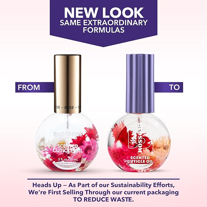 Blossom Cuticle Oil for Nails, Hydrating, Moisturizing, Scented Nail Oil Cuticle Care, Infused with Real Flowers, Made in USA, 0.5 fl. oz, Amazon Exclusive, Lily