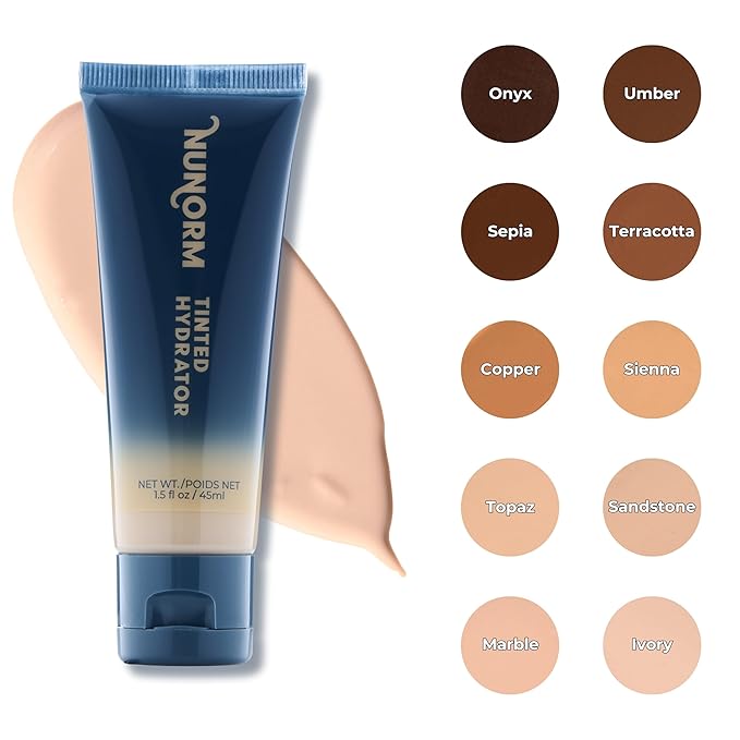 Men’s Tinted Moisturizer for Face - Waterbased Tinted Facial Hydrating Moisturizer with Lightweight & Buildable Coverage - Blurs Imperfections & Evens Skin Tone 07-Bronze