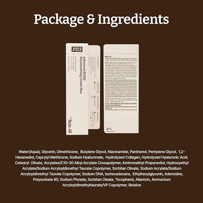 Dr. Reju-All Advanced PDRN Rejuvenating Cream Max – 99% Pure Salmon DNA PDRN Face Moisturizer – Optimal 1200ppm Concentration for Glow Skin – Korean Anti-Aging Skin Care Face Cream - Large 2.0 Fl Oz