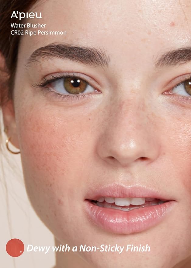 A'PIEU Juicy-Pang Water Blusher [CR02] – Fruity Liquid Blush for Cheeks, Buildable & Blendable Color, Hydrating Dewy Finish with Fruit Extract Blend & Rose Flower Water, 0.31 fl oz