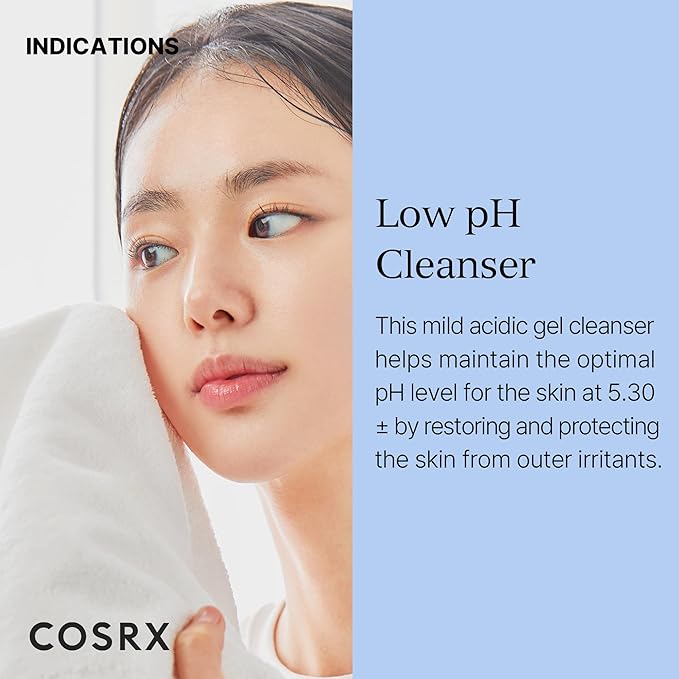 COSRX Low pH Good Morning Gel Cleanser (13.52fl.oz/400ml), BHA Face Wash, Daily Mild Face Cleanser for Sensitive Skin, PH Balancing, Korean Skin Care, Korean Face Wash, Korean Body Wash