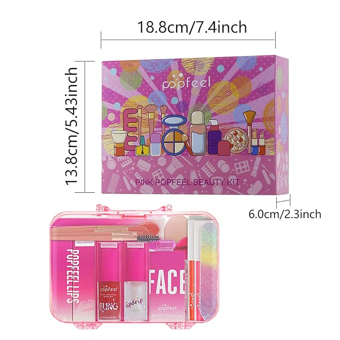 All in One Makeup Kit for Women Full Kit, Christmas Day Gifts Set for Women Girls, Hot Pink Makeup Essential Bundle Include Eyeshadow Palette Lipstick Blush Foundation Concealer Mascara Eyebrow Pencil