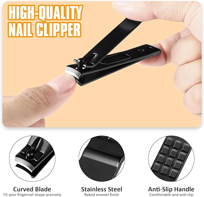 Yougai Tweezers Set, 9 Pcs Professional Stainless Steel Tweezers Kit for Women Facial Hair, Precision Eyebrow Tweezer Kit with Curved Scissors and Eyebrow Razor for Ingrown Hair Removal