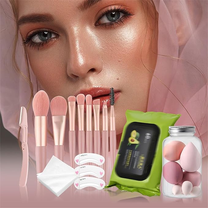 All in One Makeup Kit for Women Full Kit, Christmas Day Gifts Set for Women Girls, Makeup Essential Bundle Include Eyeshadow Palette Lipstick Blush Foundation Concealer Mascara Eyebrow Pencil
